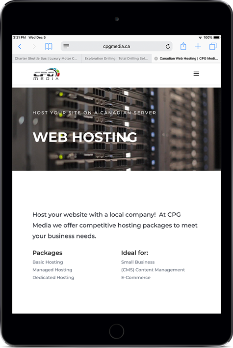 CPG Media Web Hosting